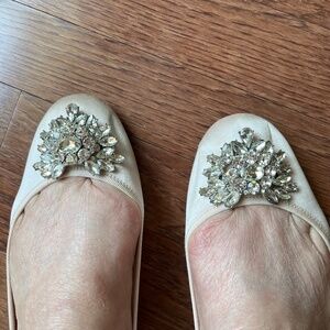Pink Satin jeweled shoes